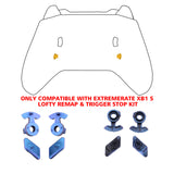 eXtremeRate Chameleon Purple Blue Glossy Replacement Redesigned Back Buttons HK3 HK4 Trigger lock K1 K2 Paddles for eXtremeRate Xbox One S X Controller LOFTY Remap & Trigger Stop Kit - XOMD0034