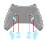 eXtremeRate Heaven Blue Soft Touch Grip Replacement Redesigned Back Buttons HK3 HK4 Trigger lock K1 K2 Paddles for eXtremeRate Xbox One S X Controller LOFTY Remap & Trigger Stop Kit - XOMD0038