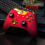 eXtremeRate Soft Touch Red Face Plate Front Shell Custom Kits for Xbox One Controller - XOMSF01