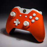 eXtremeRate Soft Touch Orange Face Plate Front Shell Custom Kits for Xbox One Controller - XOMSF06