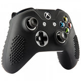 eXtremeRate Black Soft Silicone Rubber Protective Skin Case Cover for Xbox One X & One S Controller - XOQ027