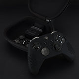 eXtremeRate Black Soft Anti-Slip Silicone Cover Skins, Controller Protective Case for New Xbox One Elite Series 2 (Model 1797 and Core Model 1797) with Thumb Grips Analog Caps -XBOWP0042GC