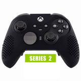 eXtremeRate Black Soft Anti-Slip Silicone Cover Skins, Controller Protective Case for New Xbox One Elite Series 2 -XOQ030