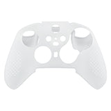 eXtremeRate Semi-Transparent Clear Soft Anti-Slip Silicone Cover Skins, Controller Protective Case for New Xbox One Elite Series 2 (Model 1797 and Core Model 1797) with Thumb Grips Analog Caps -XBOWP0046GC