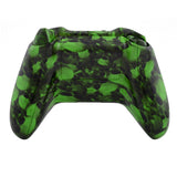 eXtremeRate Green Skull Patterned Full Shell with Buttons Custom Kits for Xbox One Controller - XOS033