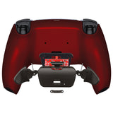 eXtremeRate Scarlet Red Real Metal Buttons (RMB) Version RISE 2.0 Remap Kit for PS5 Controller BDM 010 & BDM 020, Upgrade Board & Redesigned Back Shell & Remappable Back Buttons Attachment for PS5 Controller - XPFJ7004