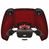 eXtremeRate Black Real Metal Buttons (RMB) Version RISE Remap Kit for PS5 Controller BDM-030/040 - Scarlet Red - XPFJ7004G3
