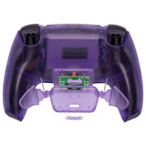 eXtremeRate Clear Atomic Purple Back Paddles Remappable Rise 2.0 Remap Kit for PS5 Controller BDM-010/020, Upgrade Board & Redesigned Back Shell & Back Buttons Attachment for PS5 Controller - Controller NOT Included - XPFM5002G2