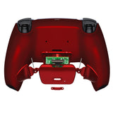 eXtremeRate Scarlet Red Back Paddles Remappable Rise Remap Kit for PS5 Controller BDM-010/020, Upgrade Board & Redesigned Back Shell & Back Buttons Attachment for PS5 Controller - Controller NOT Included - XPFP3003G2