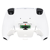 eXtremeRate White Back Paddles Remappable Rise Remap Kit for PS5 Controller BDM-010/020, Upgrade Board & Redesigned Back Shell & Back Buttons Attachment for PS5 Controller - Controller NOT Included - XPFP3008G2