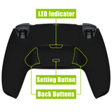 eXtremeRate Black Back Paddles Remappable Rise Remap Kit for PS5 Controller, Upgrade Board & Redesigned Back Shell & Back Buttons Attachment for PS5 Controller - Controller NOT Included - XPFP3009G2