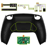 eXtremeRate Textured Black Back Paddles Remappable Rise Remap Kit for PS5 Controller, Upgrade Board & Redesigned Back Shell & Back Buttons Attachment for PS5 Controller - Controller NOT Included - XPFP3040G2