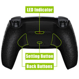 eXtremeRate Textured Black Back Paddles Remappable RISE Remap Kit for PS5 Controller BDM-030/040, Upgrade Board & Redesigned Back Shell & Back Buttons Attachment for PS5 Controller - Controller NOT Included - XPFP3040G3