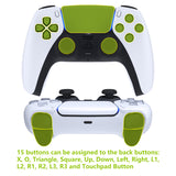 eXtremeRate Textured White Back Paddles Remappable Rise Remap Kit for PS5 Controller, Upgrade Board & Redesigned Back Shell & Back Buttons Attachment for PS5 Controller - Controller NOT Included - XPFP3041G2
