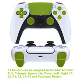eXtremeRate Textured White Back Paddles Remappable RISE Remap Kit for PS5 Controller BDM-030/040, Upgrade Board & Redesigned Back Shell & Back Buttons Attachment for PS5 Controller - Controller NOT Included - XPFP3041G3