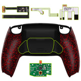 eXtremeRate Textured Red Back Paddles Remappable Rise Remap Kit for PS5 Controller, Upgrade Board & Redesigned Back Shell & Back Buttons Attachment for PS5 Controller - Controller NOT Included - XPFP3042G2