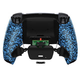 eXtremeRate Textured Blue Back Paddles Remappable Rise 2.0 Remap Kit for PS5 Controller BDM-010/020, Upgrade Board & Redesigned Back Shell & Back Buttons Attachment for PS5 Controller - Controller NOT Included - XPFP3043G2