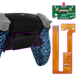 eXtremeRate Textured Blue Back Paddles Remappable RISE Remap Kit for PS5 Controller BDM-030/040, Upgrade Board & Redesigned Back Shell & Back Buttons Attachment for PS5 Controller - Controller NOT Included - XPFP3043G3