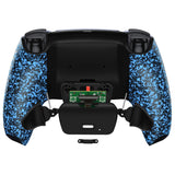eXtremeRate Textured Blue Back Paddles Remappable RISE Remap Kit for PS5 Controller BDM-030/040, Upgrade Board & Redesigned Back Shell & Back Buttons Attachment for PS5 Controller - Controller NOT Included - XPFP3043G3