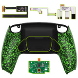 eXtremeRate Textured Green Back Paddles Remappable Rise 2.0 Remap Kit for PS5 Controller BDM-010/020, Upgrade Board & Redesigned Back Shell & Back Buttons Attachment for PS5 Controller - Controller NOT Included - XPFP3044G2