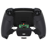 eXtremeRate Black Rubberized Grip Remappable RISE Remap Kit for PS5 Controller BDM-030, Upgrade Board & Redesigned Black Back Shell & Back Buttons for PS5 Controller - Controller NOT Included - XPFU6001G3