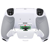 eXtremeRate White Rubberized Grip Back Paddles Remappable Rise 2.0 Remap Kit for PS5 Controller, Upgrade Board & Redesigned Back Shell & Back Buttons Attachment for PS5 Controller - Controller NOT Included - XPFU6002
