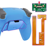 eXtremeRate Starlight Blue Rubberized Grip Remappable RISE Remap Kit for PS5 Controller BDM-030/040, Upgrade Board & Redesigned Starlight Blue Back Shell & Back Buttons for PS5 Controller - Controller NOT Included - XPFU6006G3