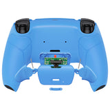 eXtremeRate Starlight Blue Rubberized Grip Remappable RISE Remap Kit for PS5 Controller BDM-030/040, Upgrade Board & Redesigned Starlight Blue Back Shell & Back Buttons for PS5 Controller - Controller NOT Included - XPFU6006G3