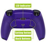 eXtremeRate Galactic Purple Grip Back Paddles Remappable Rise Remap Kit for PS5 Controller, Upgrade Board & Redesigned Back Shell & Back Buttons Attachment for PS5 Controller - Controller NOT Included - XPFU6007