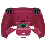 eXtremeRate Cosmic Red Rubberized Grip Remappable RISE Remap Kit for PS5 Controller BDM-030/040,, Upgrade Board & Redesigned Cosmic Red Back Shell & Back Buttons for PS5 Controller - Controller NOT Included - XPFU6008G3