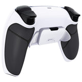 eXtremeRate Rubberized White Black- White Grip Back Paddles Remappable Rise 2.0 Remap Kit for ps5 Controller, Upgrade Board & Redesigned Back Shell & Back Buttons Attachment for ps5 Controller - Controller NOT Included - XPFU6011