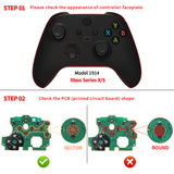 eXtremeRate Multi-Colors Luminated Dpad Thumbsticks Start Back Sync ABXY Buttons for Xbox Series X / S Controller, Scarlet Red Buttons DTF LED Kit for Xbox Core Controller - X3LED05