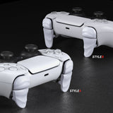 PlayVital DUNE 2 Pairs Trigger Stop Shoulder Buttons Extension Kit for ps5 Controller, Stopper Bumper Trigger Extenders Game Improvement Adjusters for ps5 Controller - White - YCPFM002