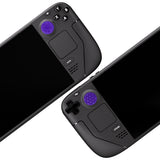 PlayVital Purple Thumb Grip Caps for Steam Deck LCD, Silicone Thumbsticks Grips Joystick Caps for Steam Deck OLED - Diamond Grain & Crack Bomb Design - YFSDM016