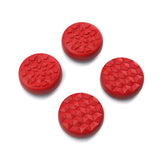 PlayVital Passion Red Thumb Grip Caps for Steam Deck, Silicone Thumbsticks Grips Joystick Caps for Steam Deck - Diamond Grain & Crack Bomb Design - YFSDM017