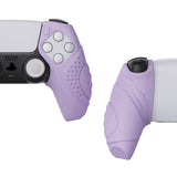 PlayVital Guardian Edition Mauve Purple Ergonomic Soft Controller Silicone Case Grips for PS5, Rubber Protector Skins with Thumbstick Caps for PS5 Controller – Compatible with Charging Station - YHPF017
