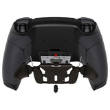 eXtremeRate Black Real Metal Buttons (RMB) Version RISE4 Remap Kit for PS5 Controller BDM-030/040 with Black Rubberized Grip Black Redesigned Back Shell, Upgrade Board & 4 Back Buttons for PS5 Controller - YPFJ7001G3