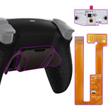 eXtremeRate Textured Black Remappable Real Metal Buttons (RMB) Version RISE4 Remap Kit for PS5 Controller BDM-030, Upgrade Board & Redesigned Back Shell & 4 Back Buttons for PS5 Controller - YPFJ7006G3