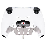 eXtremeRate White Remappable Real Metal Buttons (RMB) Version RISE4 Remap Kit for PS5 Controller BDM 010 & BDM 020, Upgrade Board & Redesigned Back Shell & 4 Back Buttons for PS5 Controller - YPFJ7008