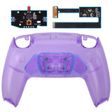 eXtremeRate Clear Atomic Purple Remappable RISE 4.0 Remap Kit for PS5 Controller BDM 010 & BDM 020, Upgrade Board & Redesigned Back Shell & 4 Back Buttons for PS5 Controller - Controller NOT Included - YPFM5002