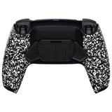 eXtremeRate Textured White Remappable RISE4 Remap Kit for PS5 Controller BDM 010 & BDM 020, Upgrade Board & Redesigned Back Shell & 4 Back Buttons for PS5 Controller - Controller NOT Included - YPFP3003