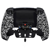 eXtremeRate Textured White Black Remappable RISE4 Remap Kit for PS5 Controller BDM-030/040, Upgrade Board & Redesigned Back Shell & 4 Back Buttons for PS5 Controller - Controller NOT Included - YPFP3003G3