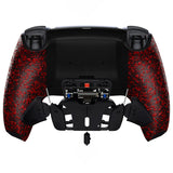 eXtremeRate Textured Red Black Remappable RISE4 Remap Kit for PS5 Controller BDM-030/040, Upgrade Board & Redesigned Back Shell & 4 Back Buttons for PS5 Controller - Controller NOT Included - YPFP3004G3