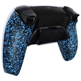 eXtremeRate Textured Blue Remappable RISE4 Remap Kit for PS5 Controller BDM 010 & BDM 020, Upgrade Board & Redesigned Back Shell & 4 Back Buttons for PS5 Controller - Controller NOT Included - YPFP3005