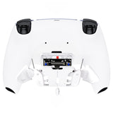 eXtremeRate White Black Remappable RISE4 Remap Kit for PS5 Controller BDM-030/040, Upgrade Board & Redesigned Back Shell & 4 Back Buttons for PS5 Controller - Controller NOT Included - YPFP3006G3
