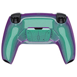 eXtremeRate Chameleon Green Purple Remappable RISE4 Remap Kit for PS5 Controller BDM 010 & BDM 020, Upgrade Board & Redesigned Back Shell & 4 Back Buttons for PS5 Controller - Controller NOT Included - YPFP3009