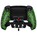 eXtremeRate Textured Green Remappable RISE4 Remap Kit for PS5 Controller BDM 010 & BDM 020, Upgrade Board & Redesigned Back Shell & 4 Back Buttons for PS5 Controller - Controller NOT Included - YPFP3010