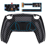 eXtremeRate Graphite Carbon Fiber Pattern Remappable RISE4 Remap Kit for PS5 Controller BDM 010 & BDM 020, Upgrade Board & Redesigned Back Shell & 4 Back Buttons for PS5 Controller - Controller NOT Included - YPFS2002
