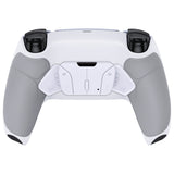 eXtremeRate Gray Rubberized Grip Remappable RISE4 Remap Kit for PS5 Controller BDM-030, Upgrade Board & Redesigned White Back Shell & 4 Back Buttons for PS5 Controller - Controller NOT Included - YPFU6002G3