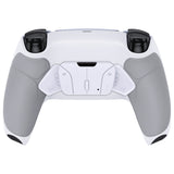 eXtremeRate Gray Rubberized Grip Remappable RISE4 Remap Kit for PS5 Controller BDM-030, Upgrade Board & Redesigned White Back Shell & 4 Back Buttons for PS5 Controller - Controller NOT Included - YPFU6002G3